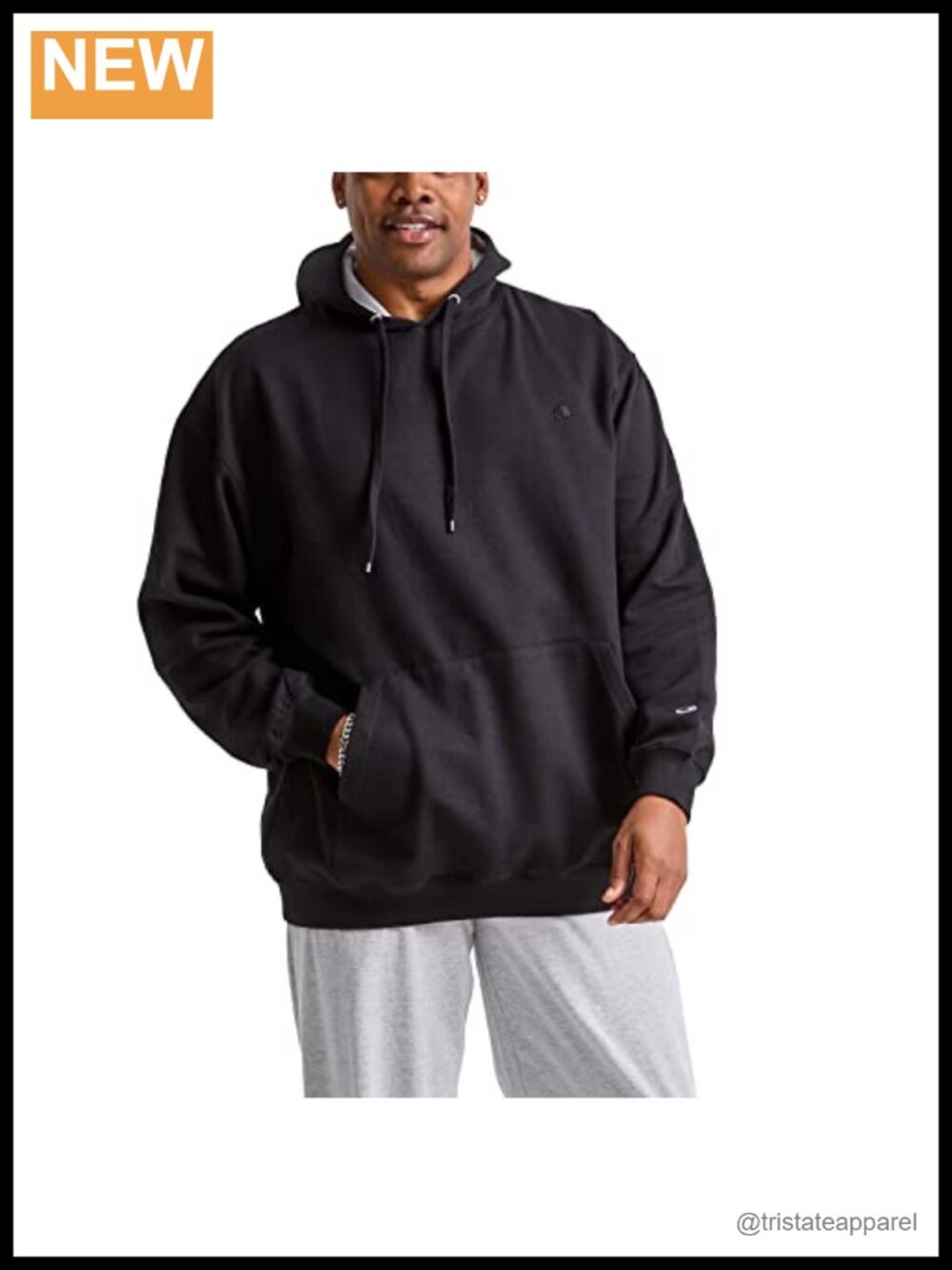 Standard Fit Midweight Pullover Fleece Hoodie with Kangaroo Pocket